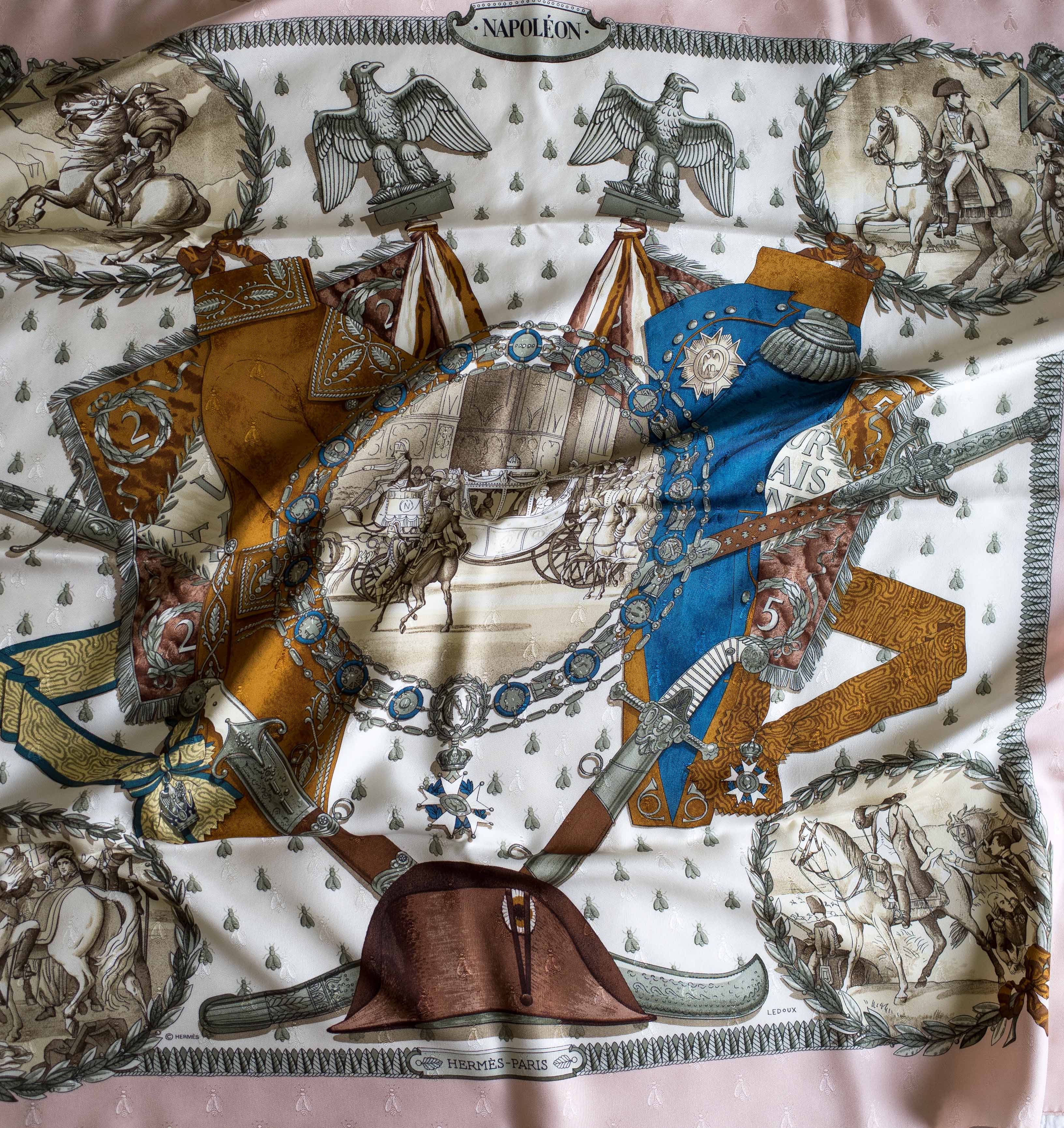 hermes napoleon silk scarf